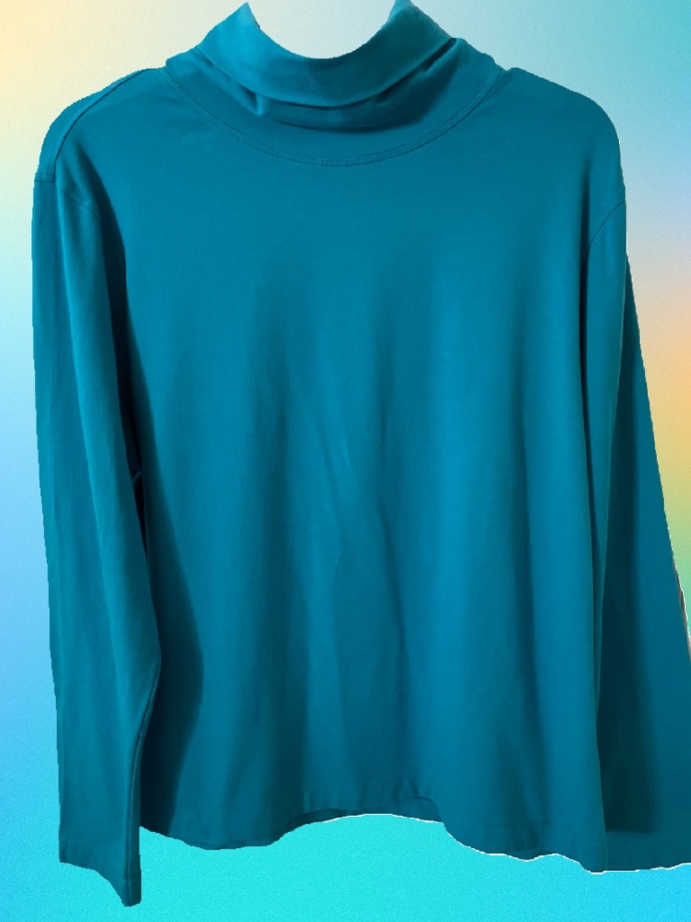 Chico's High Neck Turquoise T'Shirt (Chico's 3;  US, 16/XL)